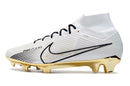 Chuteira NIKE Air Zoom Superfly 9 Elite FG Branco Dourado