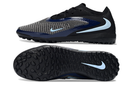 CHUTEIRA SOCIETY NIKE PHANTOM REACTX 6 PRO TF CINZA/PRETO/AZUL MARINHO (PRONTA ENTREGA)