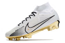 Chuteira NIKE Air Zoom Superfly 9 Elite FG Branco Dourado