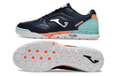 CHUTEIRA FUTSAL JOMA TOP FLEX PRETA - LARANJA/MARINHO (PRONTA ENTREGA)