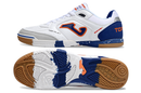 CHUTEIRA FUTSAL JOMA TOP FLEX BRANCA/AZUL/LARANJA (PRONTA ENTREGA)