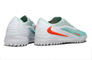 CHUTEIRA SOCIETY NIKE PHANTOM REACTX 6 PRO TF VERDE ÁGUA BRANCO E LARANJA (PRONTA ENTREGA)