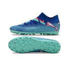 CHUTEIRA SOCIETY PUMA FUTURE ULTIMATE MG AZUL/VERDE (PRONTA ENTREGA)