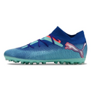 CHUTEIRA SOCIETY PUMA FUTURE ULTIMATE MG AZUL/VERDE (PRONTA ENTREGA)