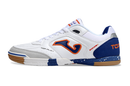 CHUTEIRA FUTSAL JOMA TOP FLEX BRANCA/AZUL/LARANJA (PRONTA ENTREGA)