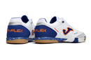 CHUTEIRA FUTSAL JOMA TOP FLEX BRANCA/AZUL/LARANJA (PRONTA ENTREGA)