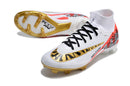 CHUTEIRA NIKE AIR ZOOM SUPERFLY 9 FG BRANCO DOURADO ASAS