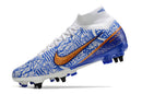 NIKE MERCURIAL SUPERFLY 9 TRAVA MISTA BRANCO AZUL