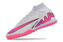 NIKE AIR MERCURIAL SUPERFLY 9 ELITE SOCIETY BRANCO ROSA COLOR