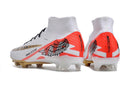 CHUTEIRA NIKE AIR ZOOM SUPERFLY 9 FG BRANCO DOURADO ASAS