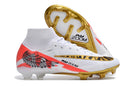 CHUTEIRA NIKE AIR ZOOM SUPERFLY 9 FG BRANCO DOURADO ASAS