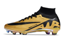CHUTEIRA NIKE AIR ZOOM SUPERFLY 9 FG DOURADO PRETO