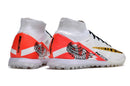 NIKE AIR MERCURIAL SUPERFLY 9 ELITE SOCIETY BRANCO VERMELHO GOLD