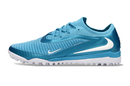 CHUTEIRA SOCIETY NIKE PHANTOM REACTX 6 PRO TF AZUL CLARO E BRANCO (PRONTA ENTREGA)