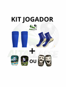 KIT Jogador Meião Cortado + Meia antiderrapante + Caneleira Personalizada