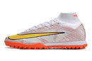 NIKE AIR MERCURIAL SUPERFLY 9 ELITE SOCIETY BRANCO MIX LARANJA