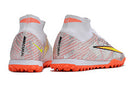 NIKE AIR MERCURIAL SUPERFLY 9 ELITE SOCIETY BRANCO MIX LARANJA